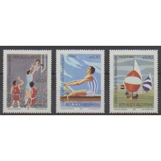 Acheter cette série de timbres d'Argentine de l'année 1987 (No 1598/1600).