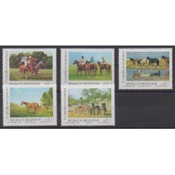Argentina - 1988 - Nb 1640/1644 - Horses - Paintings