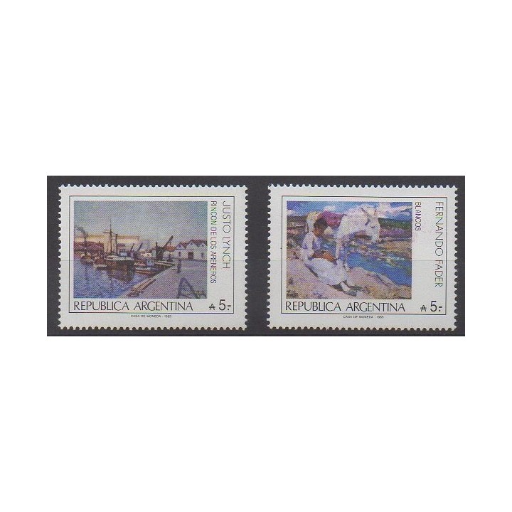 Acheter cette série de timbres d'Argentine de l'année 1989 (No 1658/1659).