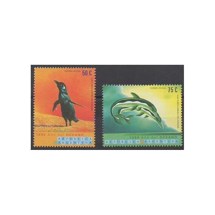 Buy this set of stamps of Argentina of the year 1999 (Nb 2077/2078).