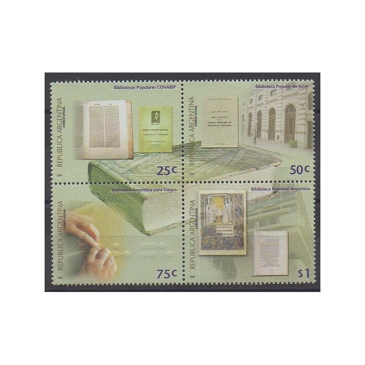 Acheter cette série de timbres d'Argentine de l'année 2000 (No 2163/2166).