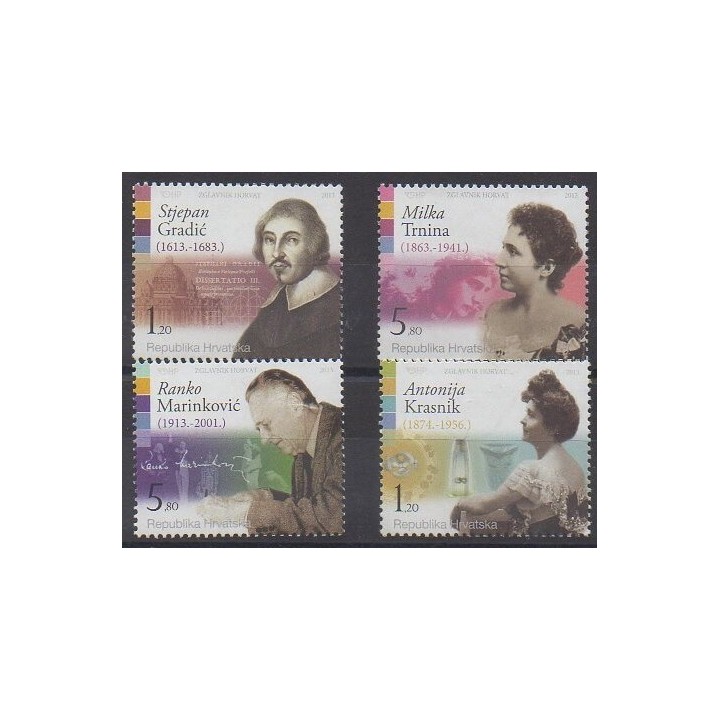 Acheter cette série de timbres de Croatie de l'année 2013 (No 999/1002).