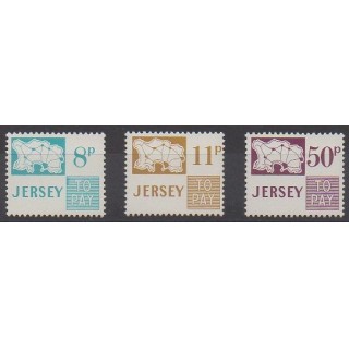Acheter cette série de timbres de l'île de Jersey de l'année 1975 (No T18/T20).