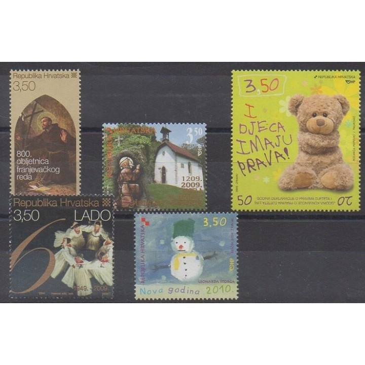 Acheter cette série de timbres de Croatie de l'année 2009 (No 860/864).
