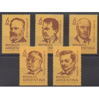 Acheter cette série de timbres d'Argentine de l'année 1969 (No 840/844).