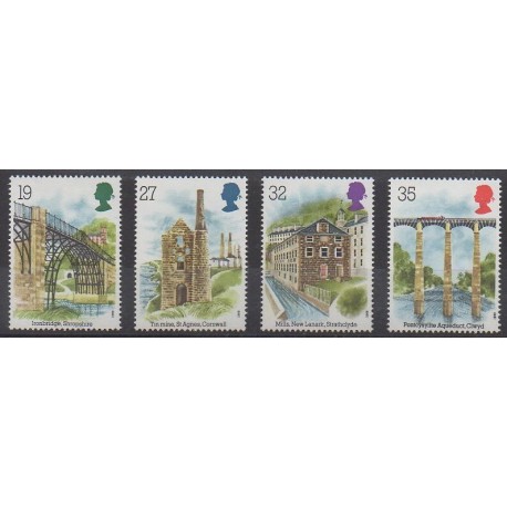 Grande-Bretagne - 1989 - No 1384/1387 - Architecture - Ponts