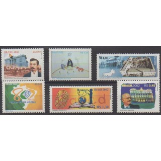 Buy this set of stamps of Brazil of the year 2002 (Nb 2797/2802).