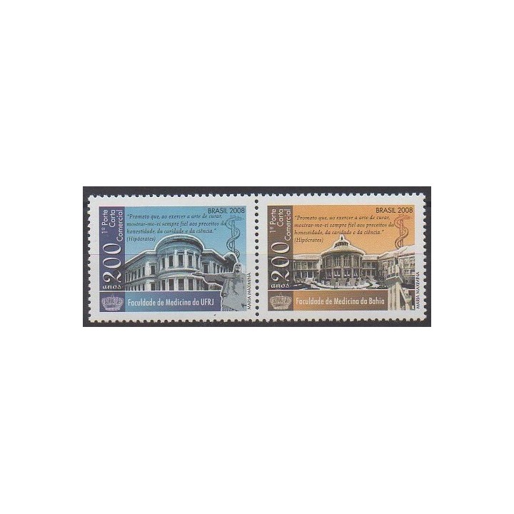 Acheter cette série de timbres du Brésil de l'année 2008 (No 3005/3006).