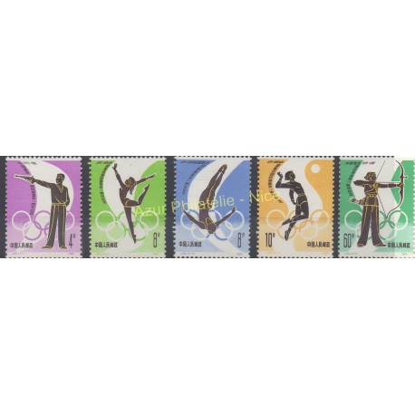 Timbres - Thème jeux olympiques d'été - Chine - 1980 - No 2380/2384