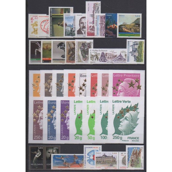 Buy the stamps and the 17 souvenir sheets of France of the year 2012 (Nb 4631/4710 - BF132).