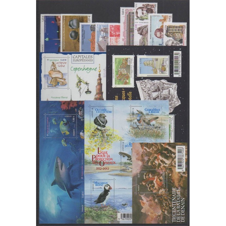 Buy the stamps and the 17 souvenir sheets of France of the year 2012 (Nb 4631/4710 - BF132).