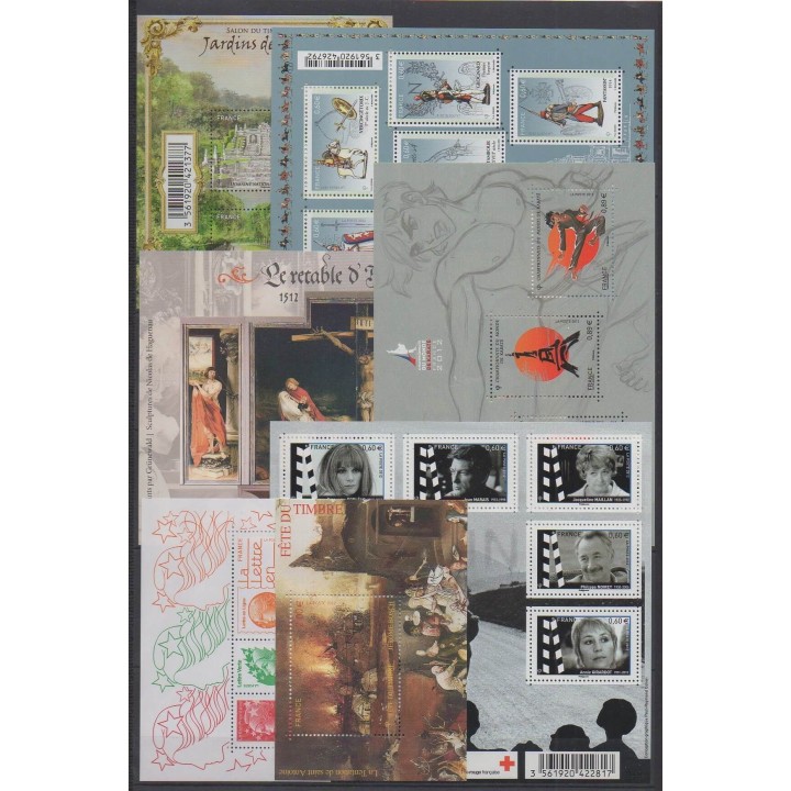 Buy the stamps and the 17 souvenir sheets of France of the year 2012 (Nb 4631/4710 - BF132).