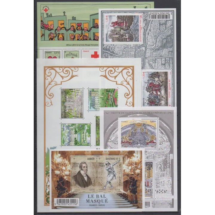 Buy the stamps and the 17 souvenir sheets of France of the year 2012 (Nb 4631/4710 - BF132).