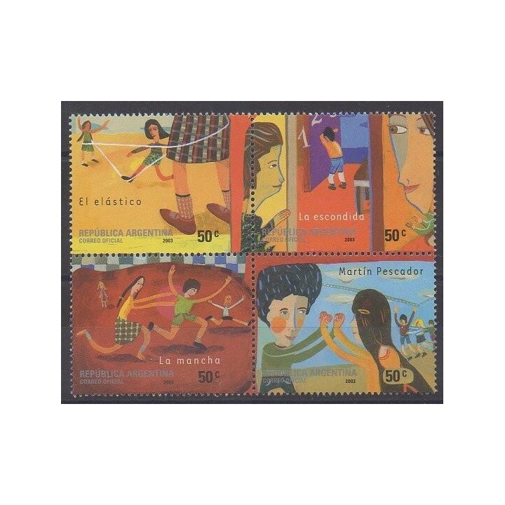 Acheter cette série de timbres d'Argentine de l'année 2003 (No 2399/2402).