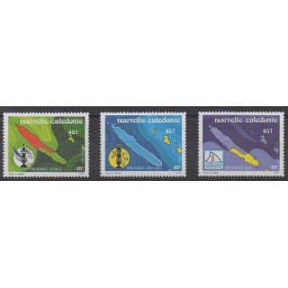 Acheter cette série de timbres de Nouvelle-Calédonie de l'année 1991 (No 611/613).