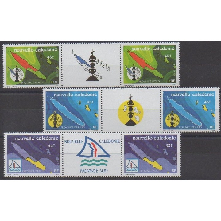 Acheter cette série de timbres de Nouvelle-Calédonie de l'année 1991 (No 611/613 (paire)).