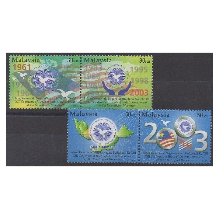Acheter cette série de timbres de Malaisie de l'année 2003 (No 965/968).