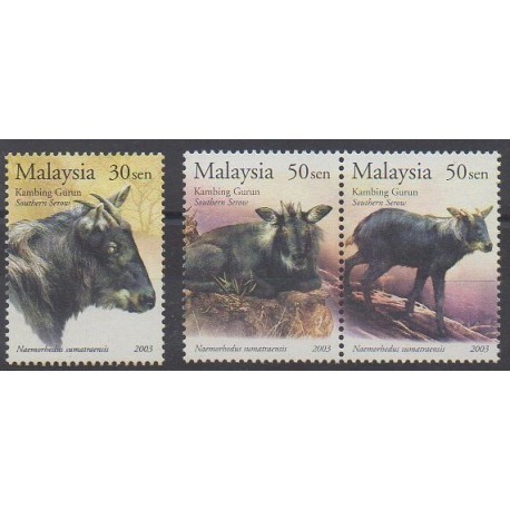 Malaysia - 2003 - Nb 977/979 - Mamals