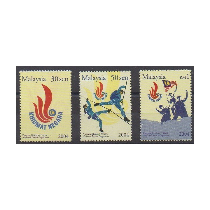 Acheter cette série de timbres de Malaisie de l'année 2004 (No 1028/1030).
