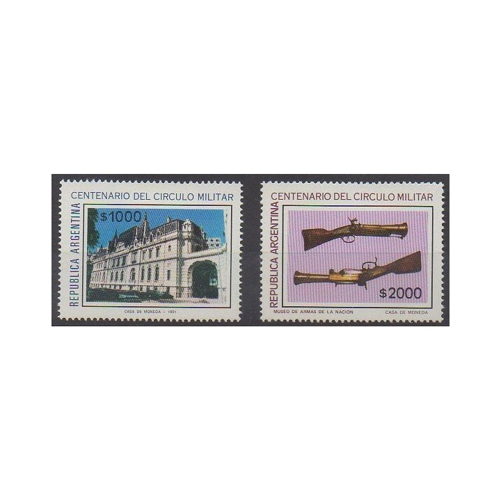 Acheter cette série de timbres d'Argentine de l'année 1981 (No 1249/1250).