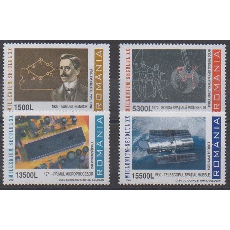 Roumanie - 2001 - No 4693/4696 - Sciences et Techniques