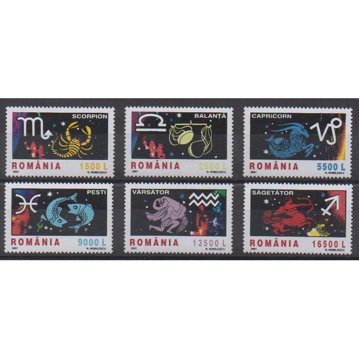 Acheter cette série de timbres de Roumanie de l'année 2001 (No 4715/4720).