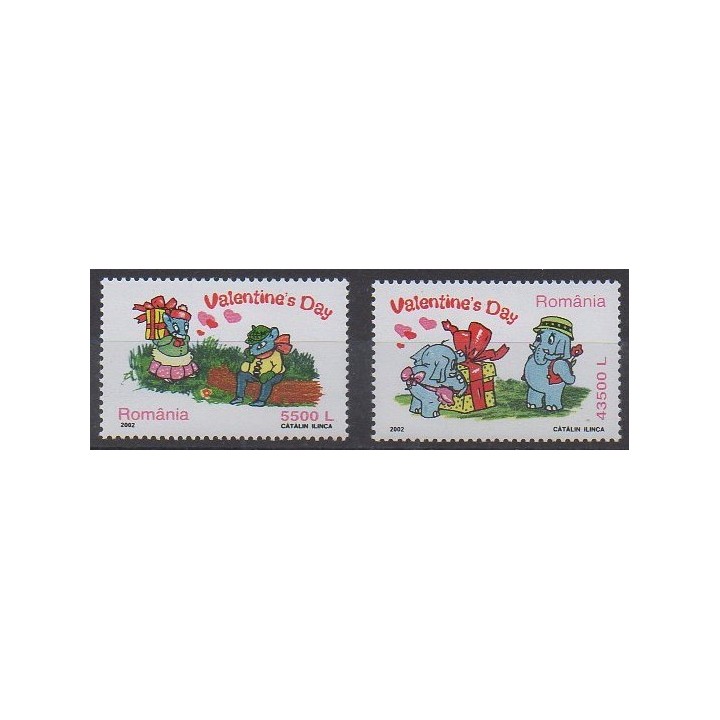 Acheter cette série de timbres de Roumanie de l'année 2002 (No 4736/4737).