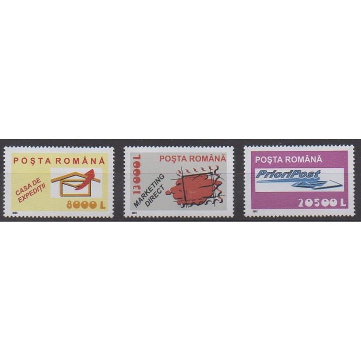 Acheter cette série de timbres de Roumanie de l'année 2002 (No 4775/4777).