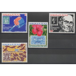Timbres - Wallis et Futuna - Poste aérienne - 1979 - No PA 92/PA 95 - timbres sur timbres