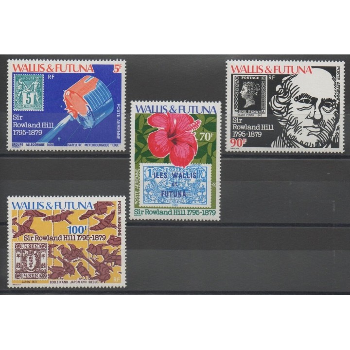 Timbres - Wallis et Futuna - Poste aérienne - 1979 - No PA 92/PA 95 - timbres sur timbres