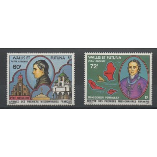 Timbres - Wallis et Futuna - Poste aérienne - 1978 - No PA 82/PA 83 - religion