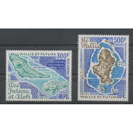Wallis et Futuna - Poste aérienne - 1978 - No PA80/PA81 - Sites