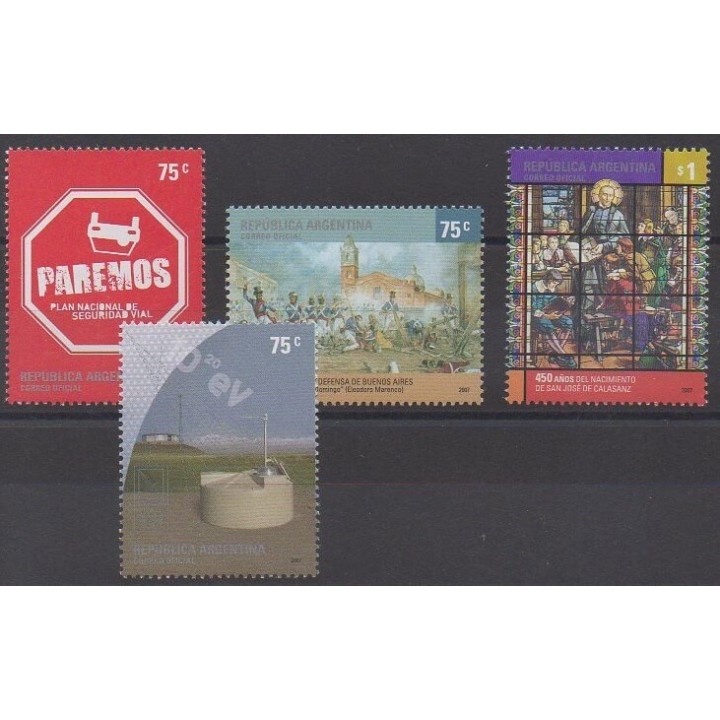 Acheter cette série de timbres d'Argentine de l'année 2007 (No 2674/2677).