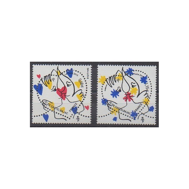 Buy this set of stamps of France of the year 2015 (Nb 4924/4925).