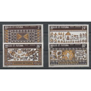 Timbres - Wallis et Futuna - Poste aérienne - 1975 - No PA 58/PA 61 - art divers
