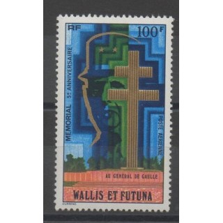 Timbres - Wallis et Futuna - Poste aérienne - 1977 - No PA 74 - De Gaulle