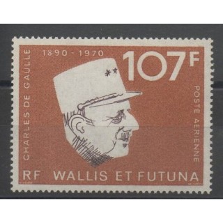 Timbres - Wallis et Futuna - Poste aérienne - 1973 - No PA 48 - De Gaulle