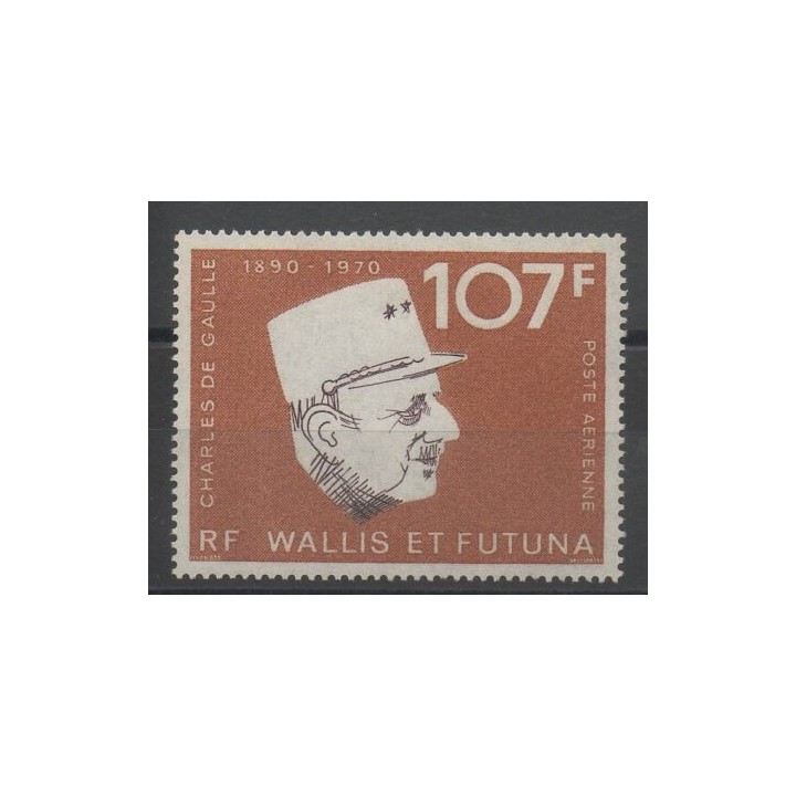 Timbres - Wallis et Futuna - Poste aérienne - 1973 - No PA 48 - De Gaulle