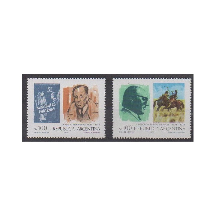 Acheter cette série de timbres d'Argentine de l'année 1985 (No 1464/1465).