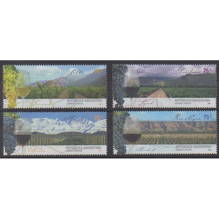 Acheter cette série de timbres d'Argentine de l'année 2005 (No 2528/2531).