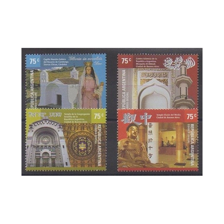 Buy this set of stamps of Argentina of the year 2005 (Nb 2539/2542).