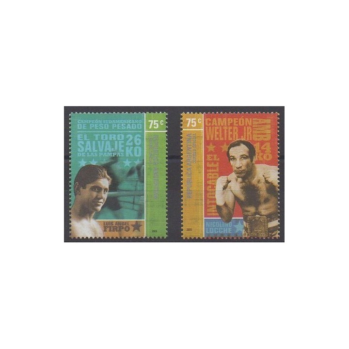 Buy this set of stamps of Argentina of the year 2005 (Nb 2563/2564).