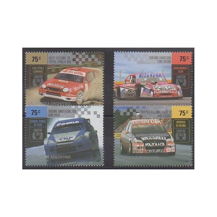 Acheter cette série de timbres d'Argentine de l'année 2006 (No 2590/2593).