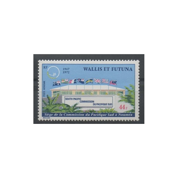 Timbres - Wallis et Futuna - Poste aérienne - 1972 - No PA 41 - monuments