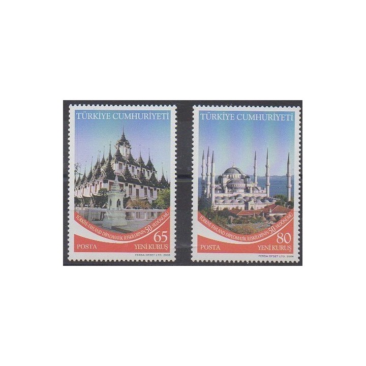 Buy this set of stamps of Turkey of the year 2008 (Nb 3358/3359).