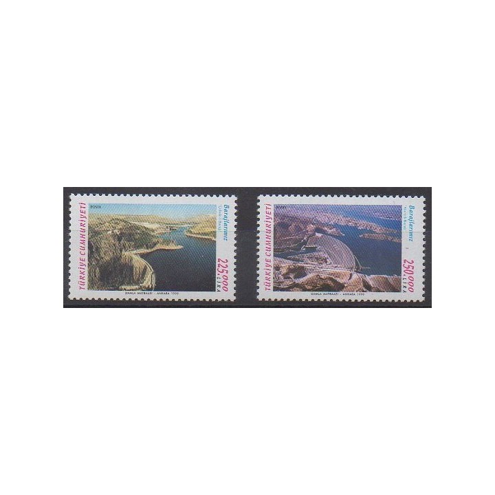 Buy this set of stamps of Turkey of the year 1999 (Nb 2924/2925).
