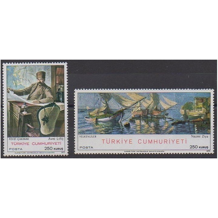 Acheter cette série de timbres de Turquie de l'année 1970 (No 1973/1974).