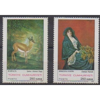 Acheter cette série de timbres de Turquie de l'année 1970 (No 1956/1957).