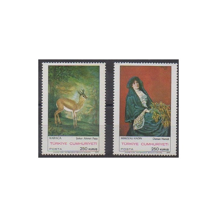 Buy this set of stamps of Turkey of the year 1970 (Nb 1956/1957).