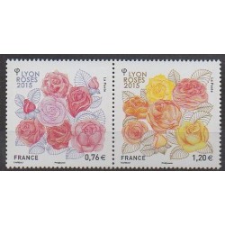 France - Poste - 2015 - No 4957/4958 - Roses